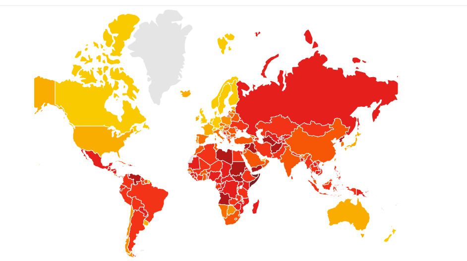 países más y menos corruptos del mundo en 2018